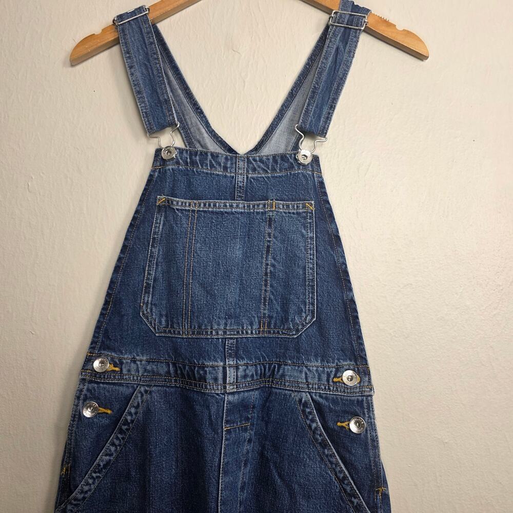 Everlane The Curve Denim Overall Barrel Leg Medium Blue Jumpsuit XS - Picture 4 of 12